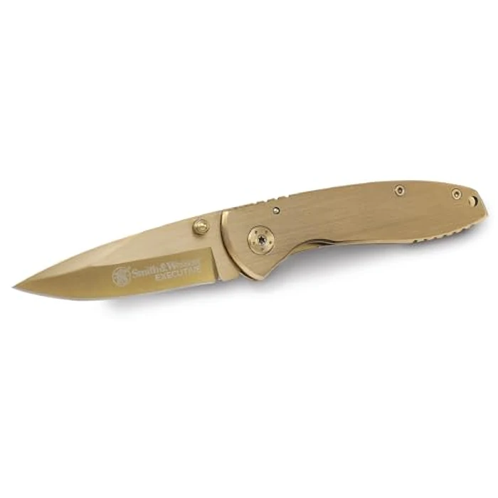 Smith & Wesson Executive CK110GL 6.8in High Carbon S.S. Folding Knife with 2.8in Drop Point Blade and Aluminum Handle for Outdoor, Tactical, Survival and EDC by Smith & Wesson - Used - Like New condition - US$18.85