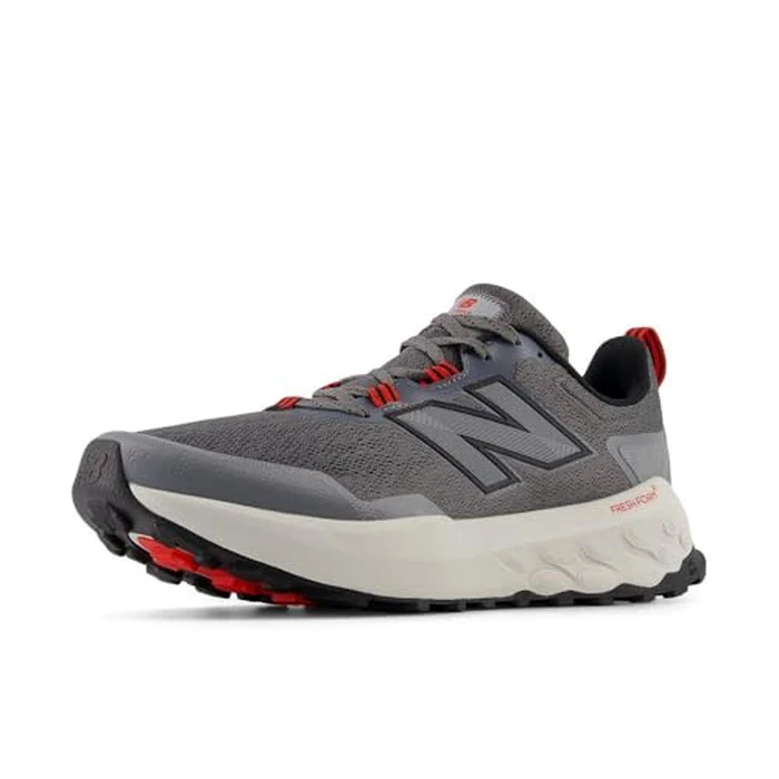 New Balance Men's Fresh Foam X Garoé V2 Trail Running Shoe, Castlerock/True Red/Slate Grey, 10 M by New Balance - Used - Like New condition - US$54.21