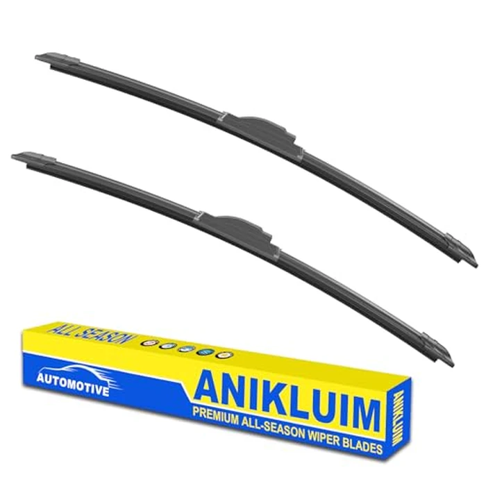 OEM Quality 24" + 20" Premium All-Seasons Durable Stable and Quiet Windshield Wiper Blades-J Hook Wipers(Set of 2) by ANIKLUIM - Used - Like New condition