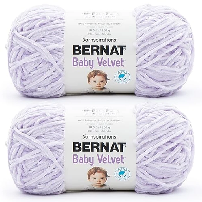 Bernat Baby Velvet Lilac Blooms Yarn - Pack of 10.5oz/300g - Polyester - #4 Worsted (Medium) - 492 Yards - Knitting & Crochet by Bernat - Used - Acceptable condition