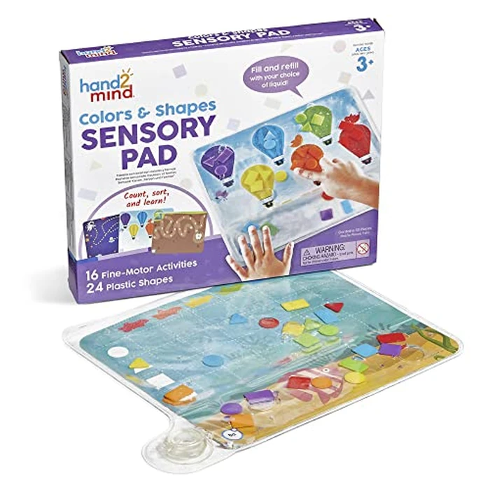 hand2mind Colors and Shapes Sensory Pad, Fine Motor Skills Toys for 3 Year Old, Sensory Toys for Sensory Play, Occupational Therapy Toys, Calming Toys for Kids, Shape Sorting Toy, Calm Down Corner by hand2mind - Used - Like New condition - US$8.81