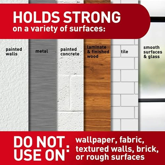 Command Medium Brushed Nickel Wall Hook, 2 Coat Hooks and 4 Strips, Damage-Free Hanging with Adhesive, No Tools Great for Hanging Home Decor, Holds up to 3 lb by Command - Image 7