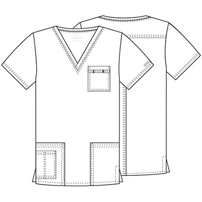 Cherokee Workwear unisex adult Premium Core Stretch V-neck medical scrubs shirts, Royal, Small US by Cherokee - Image 2