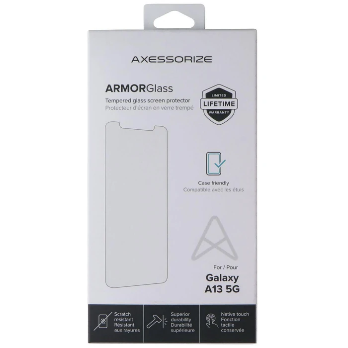Axessorize ARMORGlass Tempered Glass Screen Protector for Galaxy A13 (5G) - Clear by Axessorize - Refurbished - Brand New condition - US$8.78