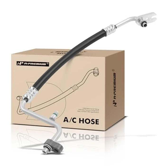 A-Premium A/C Discharge Line Hose Assembly Compatible with Chevrolet Traverse 2010-2013 & GMC Acadia 2010-2015 & Buick Enclave 2010-2012 & Saturn Outlook 2010, 3.6L, collapse, Compressor to Condenser by A-Premium - Image 1