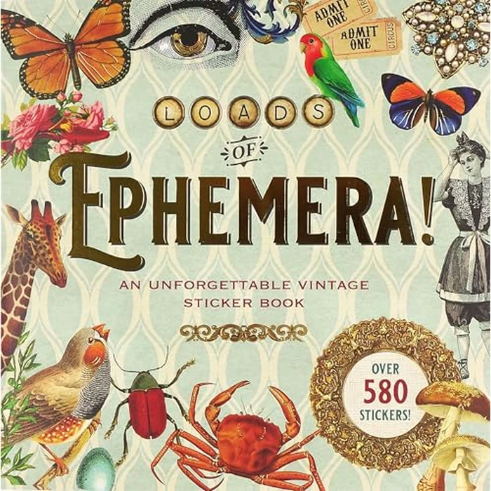 Loads of Ephemera Sticker Book (Over 580 stickers!) by PETER PAUPER PRESS - Used - Good condition