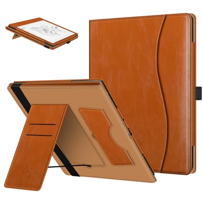 Fintie Case for 10.3" Boox Note Air 5 C (2025)/ Note Air4 C (2024)/ Note Air3 C/ Air3 B/W (2023) Tablet ePaper -Premium PU Leather Stand Cover Auto Sleep/Wake with Card Slot & Pen Holder, Brown by FINTIE - Used - Very Good condition - US$14.89