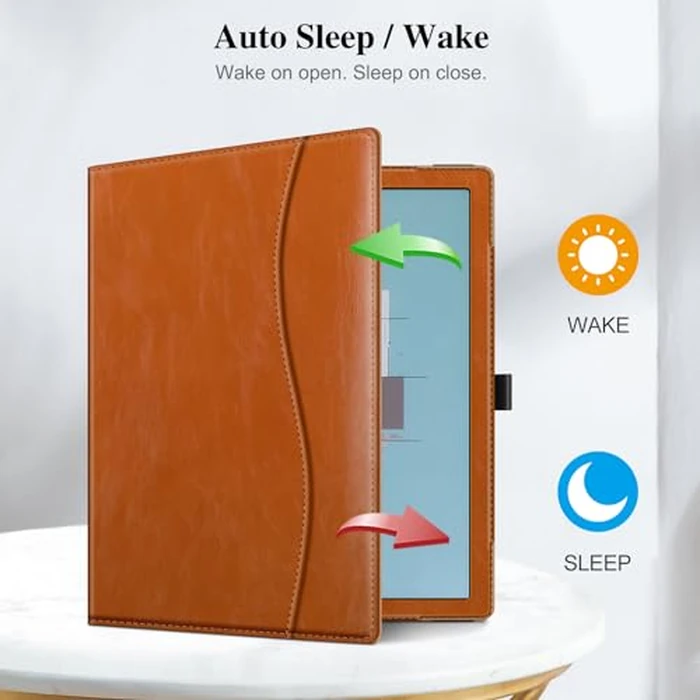 Fintie Case for 10.3" Boox Note Air 5 C (2025)/ Note Air4 C (2024)/ Note Air3 C/ Air3 B/W (2023) Tablet ePaper -Premium PU Leather Stand Cover Auto Sleep/Wake with Card Slot & Pen Holder, Brown by FINTIE - Image 2