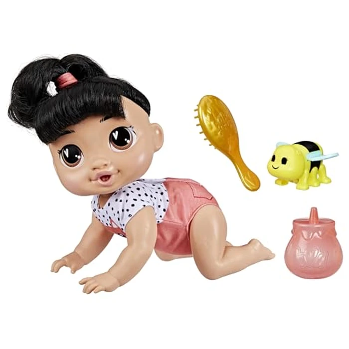 Baby Alive Crawl 'n Play Katie Kat Electronic Crawling Baby Doll Set, Black Hair, Kids Toys for Girls & Boys 3 Years & Up, 10.75 Inches by Baby Alive - Image 2
