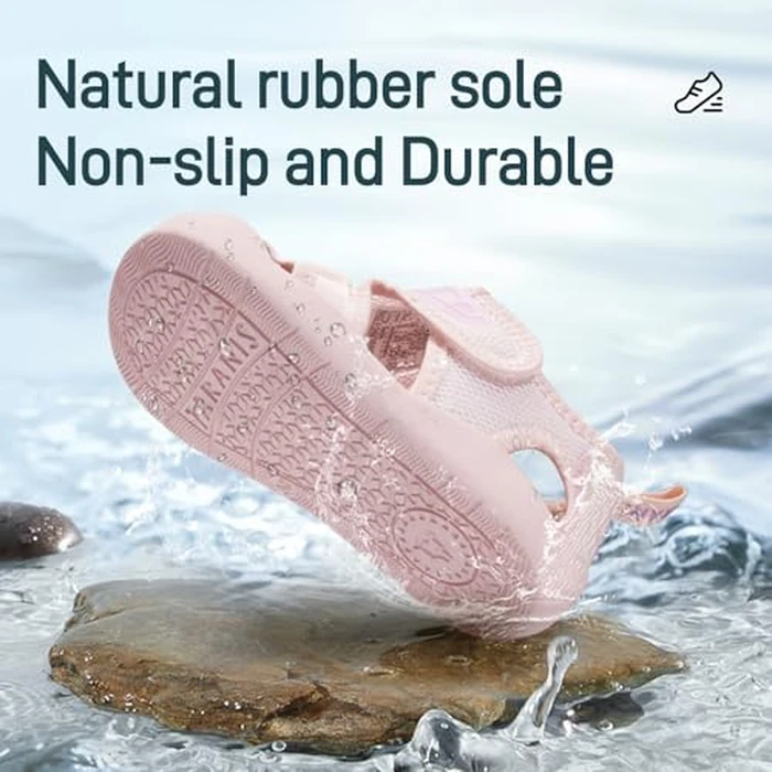 TARANIS Boys Girls Outdoor Sport Sandals Closed Toe Water Beach Hiking Lightweight Athletic Summer Shoes Pink26 by TARANIS - Image 4