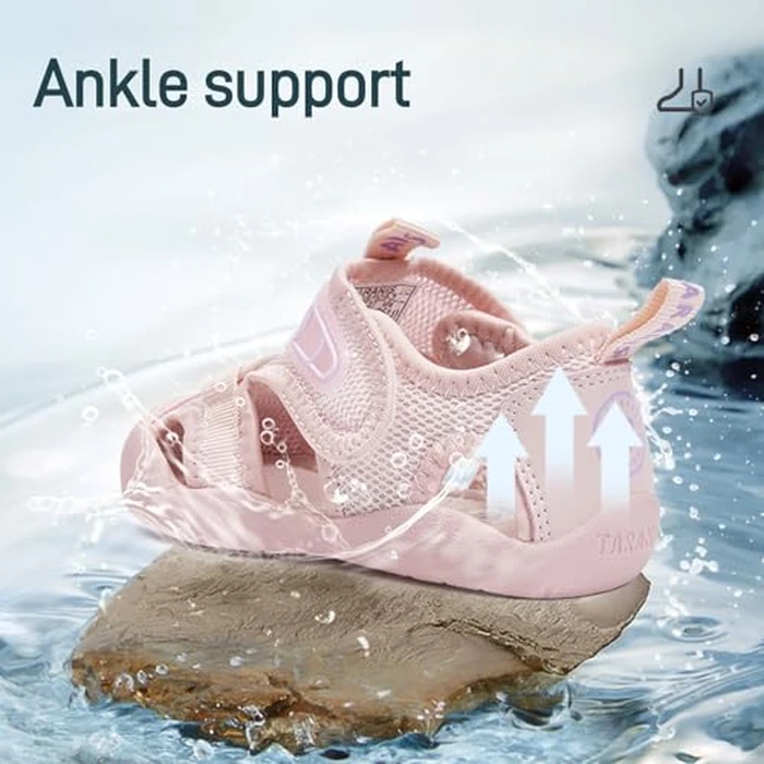 TARANIS Boys Girls Outdoor Sport Sandals Closed Toe Water Beach Hiking Lightweight Athletic Summer Shoes Pink26 by TARANIS - Image 5