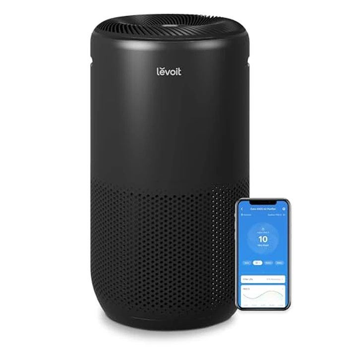 LEVOIT Air Purifiers for Home Large Room Up to 1733 Ft² With HEPA Sleep Mode, AHAM VERIFIDE, Auto Mode, Air Quality Monitor, Smart WiFi, 3-in-1 Filter For Pet Allergy, Smoke, Dust, Core 400S-P, Black by LEVOIT - Used - Like New condition - US$215.84