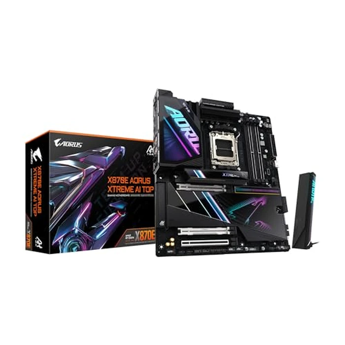 GIGABYTE X870E AORUS Xtreme AI TOP AMD AM5 LGA 1718 Motherboard, E-ATX, DDR5, 4X M.2, PCIe 5.0, USB4, WIFI7, 10GbE LAN, EZ-Latch, 5-Year Warranty by GIGABYTE - Used - Very Good condition - US$586.25