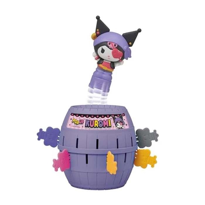 TOMY Pop Up Kuromi Game - Fast-Paced Surprise Action Game with Pop-Up Figure - Officially Licensed Kuromi from Sanrio - 2-4 Players - Ages 4+ by TOMY - Used - Very Good condition