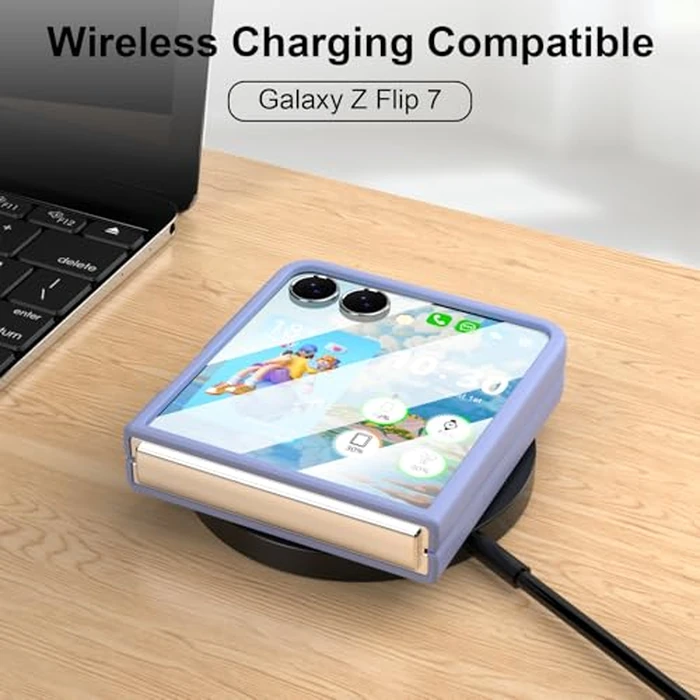 DAKORIE for Samsung Galaxy Z Flip 7 Case with Screen Protector Ring Shockproof Protective Cover Flip Z 7 Phone Case for Galaxy Z Flip 7 5G 2025 - Purple by DAKORIE - Image 5