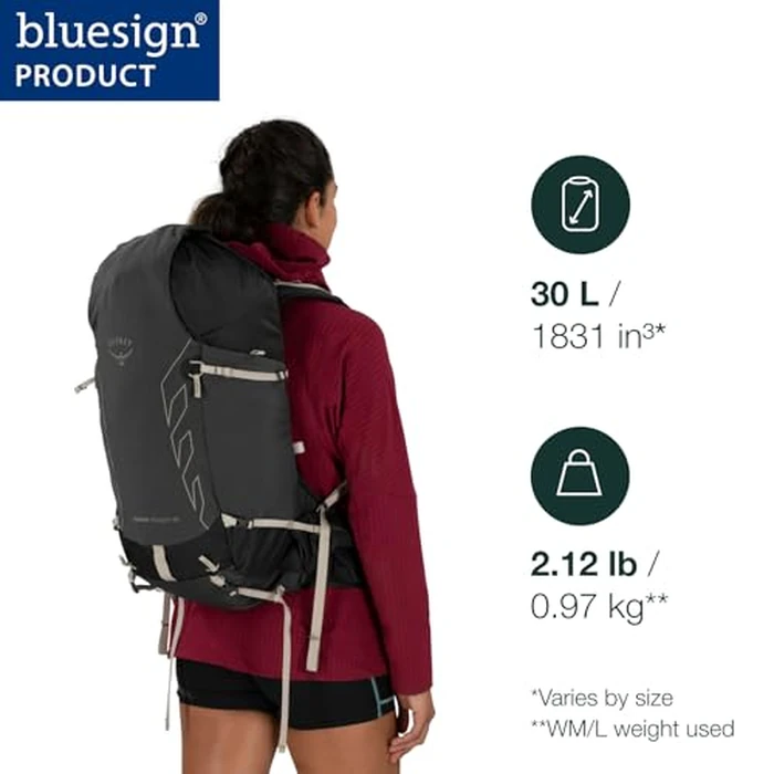 Osprey Tempest Velocity 30L Women's Hiking Backpack, Dark Charcoal/Chiru Tan, WXS/S by Osprey - Image 1