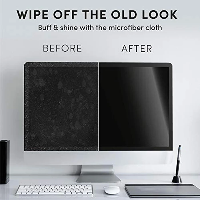 Electronic Wipes Screen Cleaner Streak-Free [2 Pack x40] Computer Screen Wipes, TV Screen Cleaner Wipes, Monitor Wipes for Smart TV, Laptop, iPhone, ipad and more - [Microfiber Cloth + 80 Wipes] by EVEO - Image 2