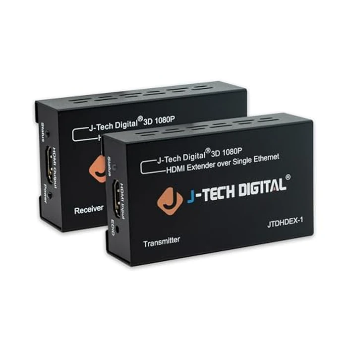J-Tech Digital HDMI Extender over cat5e/6 1080P@200ft HDMI Balun Over Single Ethernet Supports EDID Copy Compatible with Dolby Digital DTS by J-Tech Digital - Used - Like New condition - US$32.00