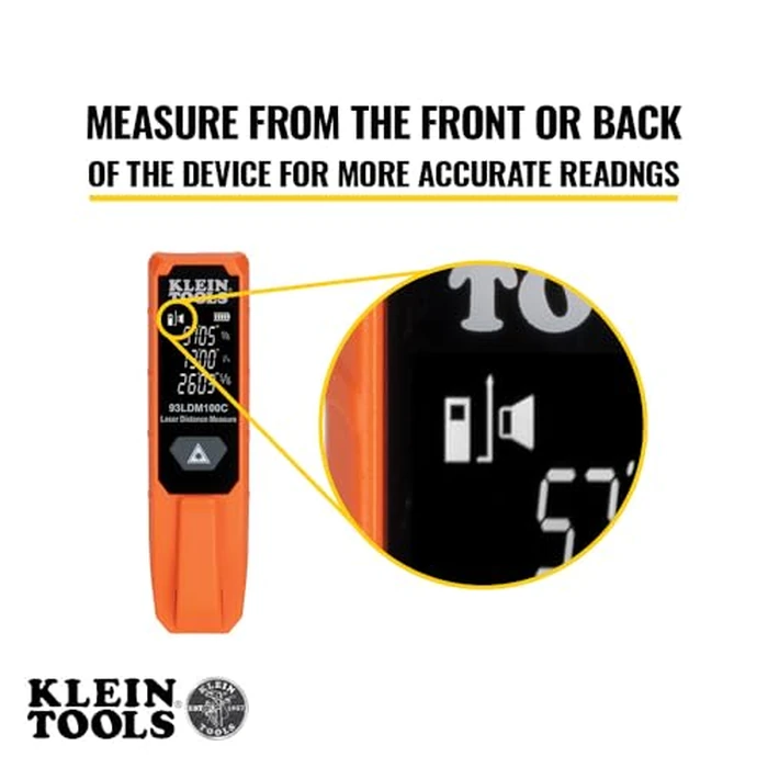 Klein Tools Laser Distance Measure, Measures in Feet, Inches, Meters by KLEIN TOOLS - Image 3