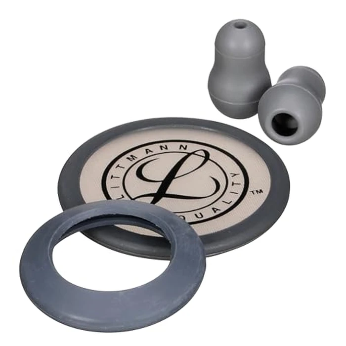 3M Littmann Stethoscope Spare Parts Kit - Black, Compatible with Classic II S.E., Includes Snap Tight Soft-Sealing Small Eartips, Tunable Diaphragm & Rim, Non-Chill Bell Sleeve, 40005 by Littmann - Image 2