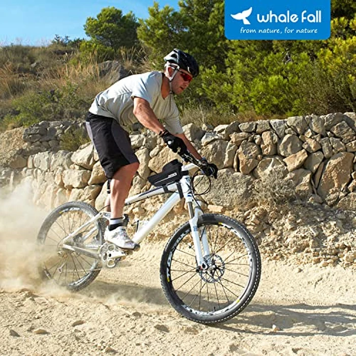 whale fall Bike Frame Bag Waterproof, 3D Eva Hard Shell, Bike Phone Holder, Bicycle Top Tube Bag, Cycling Pouch with Rain Cover, Bike Accessories for Phones Under 7" by whale fall - Used - Very Good condition - US$20.83