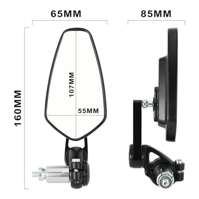 IUVWISN Motorcycle Rear View Side Mirror Handlebar Mirrors CNC for Surron Sur Ron LBX E-Ride Pro SR S SS 2.0 3.0 Talaria Sting MX3/R MX4 Talaria X3 XXX X Electric Dirt Bike Black,Direct Installation by IUVWISN - Image 3