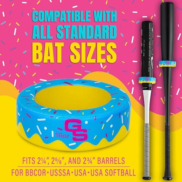 GoSports Baseball and Softball Bat Donut - 16 oz Baseball Drip Bat Weight - Blue by GoSports - Image 6