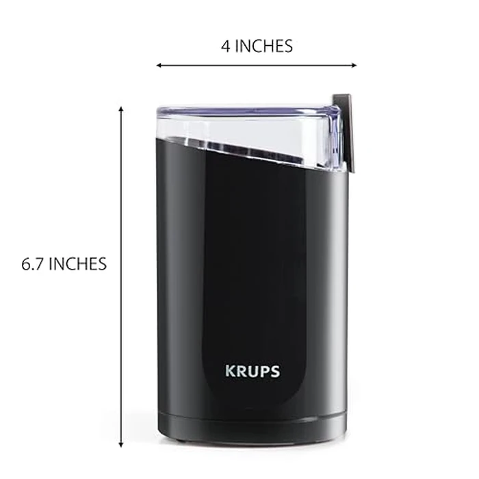 KRUPS Precision Electric Coffee Grinders, 3 oz Capacity, 200W Motor, Stainless Steel Blades for Uniform Grinding of Beans, Herb and Nuts, Coffee and Spice Grinder Electric, (Black) by KRUPS - Image 6