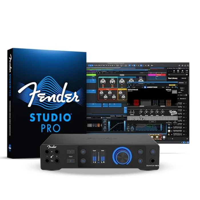 Fender Quantum HD 2 | 20x24 USB-C Audio Interface for Music Production, MAX-HD Mic Preamps, Front Instrument Inputs, ADAT & S/PDIF I/O, Auto Gain, Re-Amp Outputs, Loopback, Headphone Amp, Mac & PC by Fender - Image 1