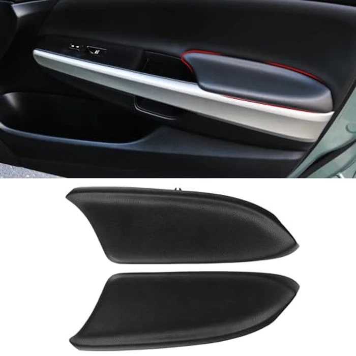 APESER Compatible with Honda Accord Door Panel Armrest Lids Cover 2008-2012,2 Pcs PU Leather Front Inner Door Panel Armrest Cover Replace for Accord EX/EX-L/LX/LX-P/SE(Black)(NOT Fit for Coupe Model) by APESER - Used - Very Good condition - US$15.04