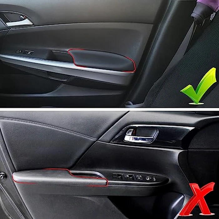 APESER Compatible with Honda Accord Door Panel Armrest Lids Cover 2008-2012,2 Pcs PU Leather Front Inner Door Panel Armrest Cover Replace for Accord EX/EX-L/LX/LX-P/SE(Black)(NOT Fit for Coupe Model) by APESER - Image 6