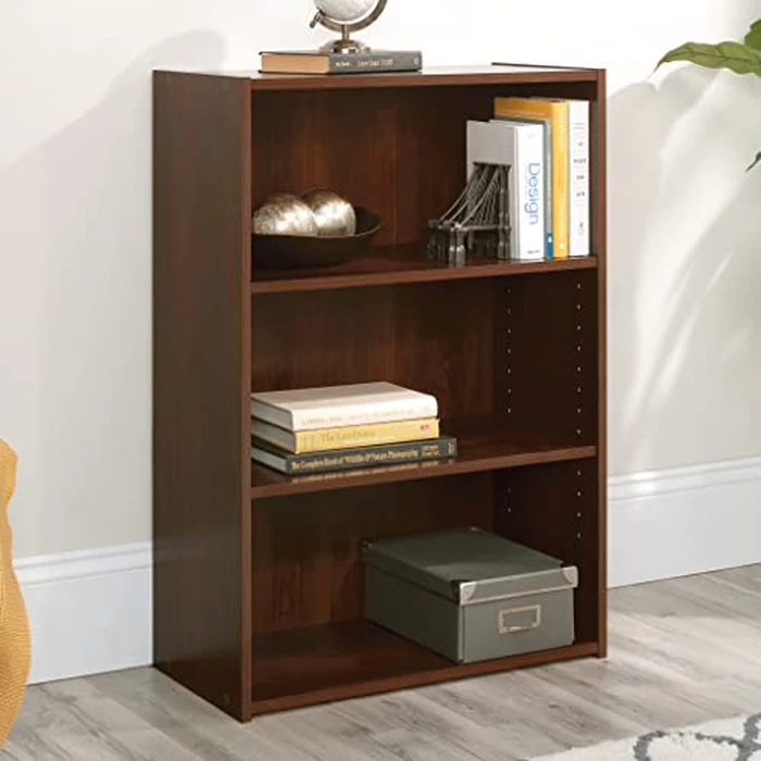 Sauder Beginnings 3-Shelf Bookcase, Bookshelf with Adjustable Storage Shelves, in Brook Cherry finish by Sauder - Image 2