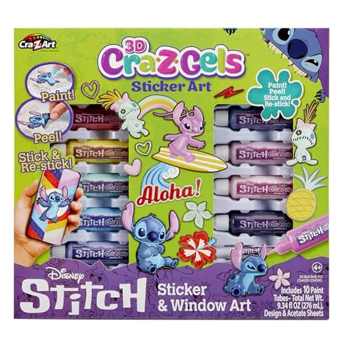 Stitch CRA-Z-Gels 3D Deluxe DIY Sticker Maker Set, Great for Boys and Girls Ages 6 and Up by Cra-Z-Art - Image 1