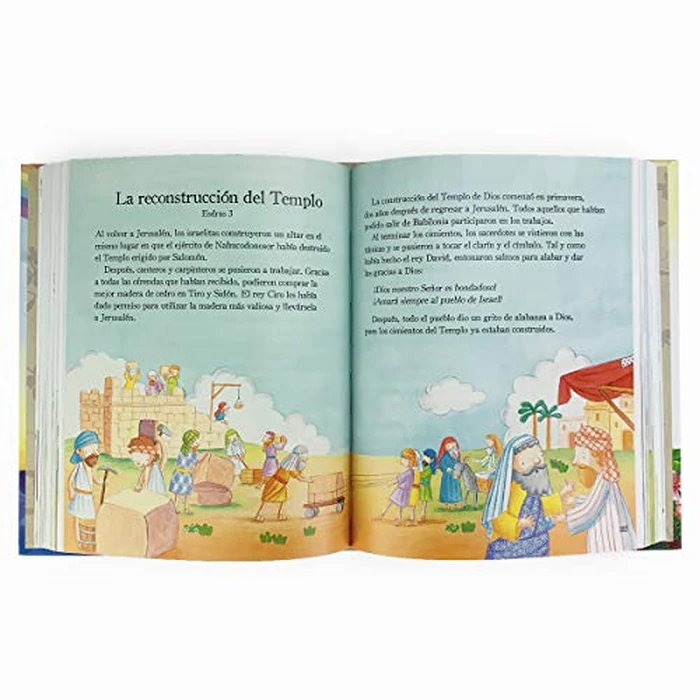 365 Historias de la Biblia y Oraciones / 365 Bible and Prayers Padded Treasury Guilded (Spanish Language), Ages 3-8 (en español) (Little Sunbeams) (Spanish Edition) by Cottage Door Press - Image 2