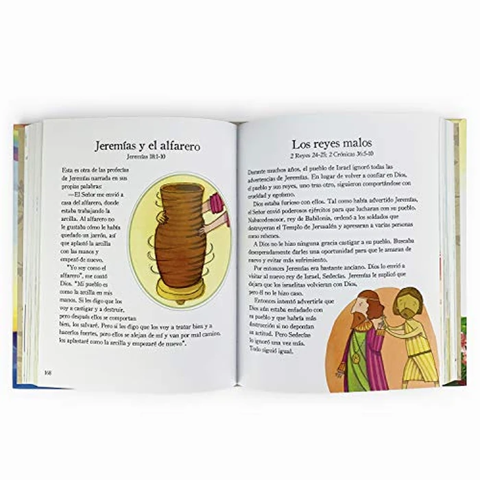 365 Historias de la Biblia y Oraciones / 365 Bible and Prayers Padded Treasury Guilded (Spanish Language), Ages 3-8 (en español) (Little Sunbeams) (Spanish Edition) by Cottage Door Press - Image 3