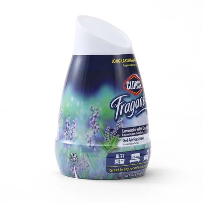 Clorox Fraganzia Gel Air Freshener Cone, Adjustable Odor Eliminating Gel with Lavender and Eucalyptus Scent for Home, Bathroom, Office, Small Spaces, Long Lasting No Battery Freshener, 6 Oz - 12 Pack by Clorox - Image 2