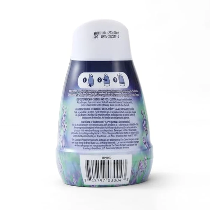 Clorox Fraganzia Gel Air Freshener Cone, Adjustable Odor Eliminating Gel with Lavender and Eucalyptus Scent for Home, Bathroom, Office, Small Spaces, Long Lasting No Battery Freshener, 6 Oz - 12 Pack by Clorox - Image 3