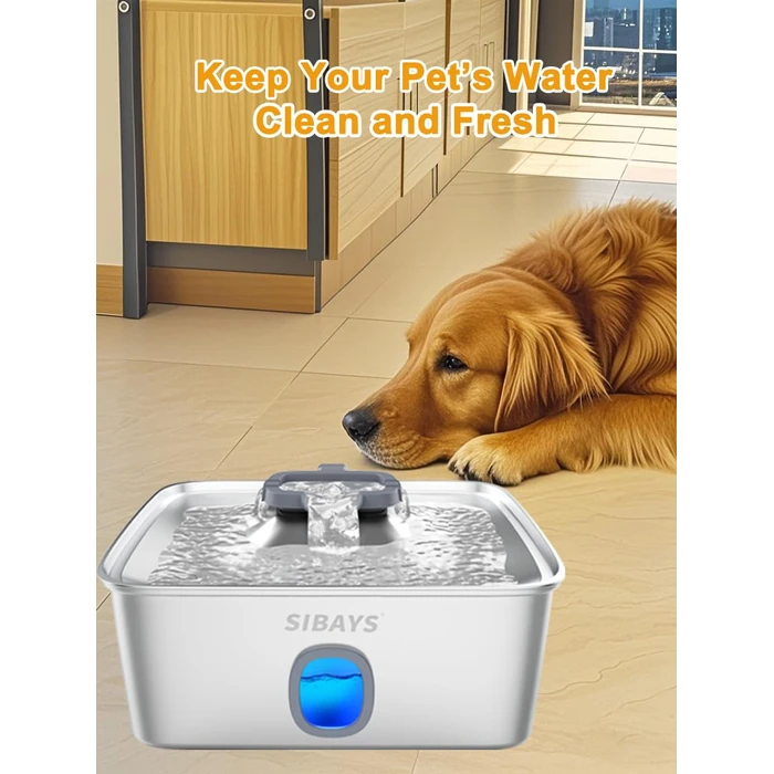 SIBAYS Dog Water Fountain Filter Replacement, 4Gal/15L Pet Fountain Filters, Made of Activated Carbon and PP Cotton, 8 Pet Water Fountain Filters, 8 Pre-Filter Sponge with 8 Pump Sponge(Model: L05) by SIBAYS - Image 2