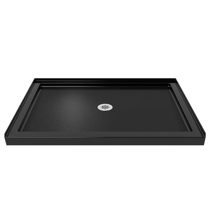 DreamLine SlimLine 32 in. D x 48 in. W x 2 3/4 in. H Center Drain Single Threshold Shower Base in Black, DLT-1132480-88 by DreamLine - Used - Very Good condition