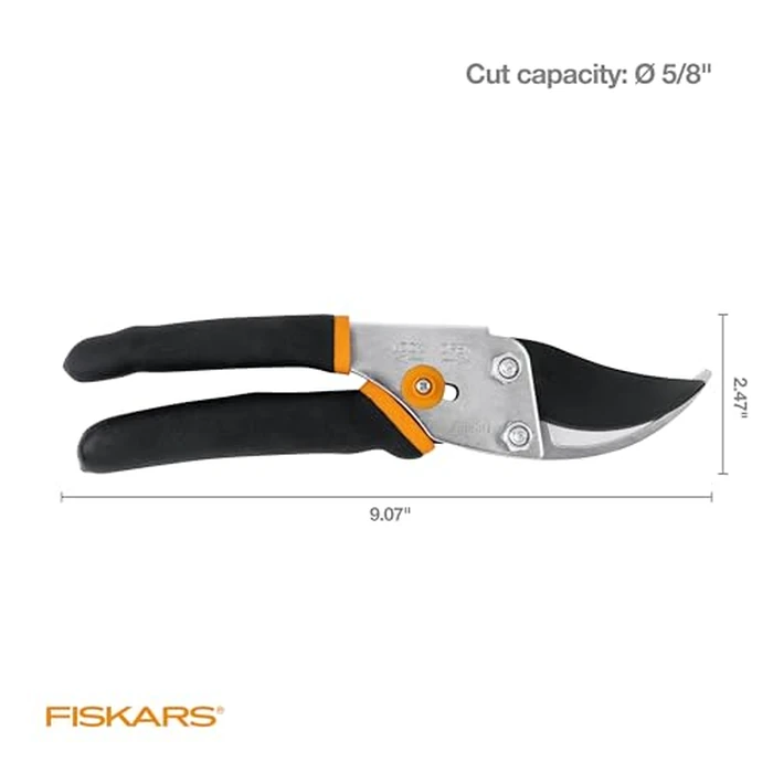 Fiskars Bypass Pruning Shears, 5/8-Inch Cut Capacity Garden Clippers, Gardening Scissors with Sharp, Rust Resistant Steel Blade by Fiskars - Image 7