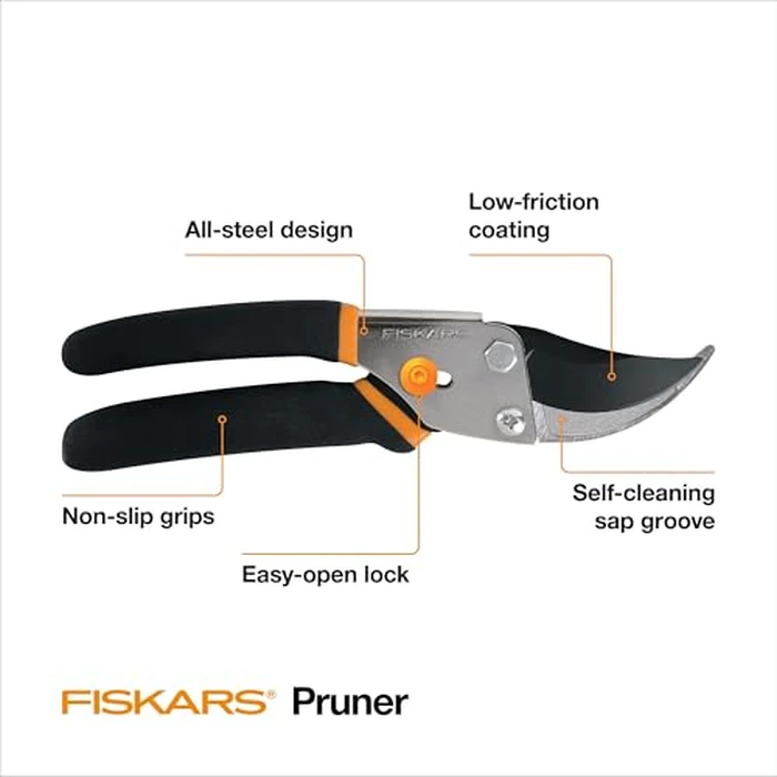 Fiskars Bypass Pruning Shears, 5/8-Inch Cut Capacity Garden Clippers, Gardening Scissors with Sharp, Rust Resistant Steel Blade by Fiskars - Image 8
