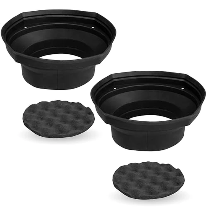 NVX XBAF69 2 Piece Universal 6x9” Silicone Rubber Speaker Baffles with Self Adhesive Foam Base Pad by NVX - Image 1