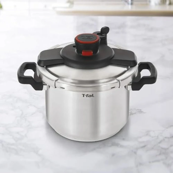 T-fal Clipso Stainless Steel Pressure Cooker, 6 Qt, Secure Locking System, One Hand System, Silver, Induction Compatible, Pressure Canner, Includes Recipe Book, Cookware by T-Fal - Image 7