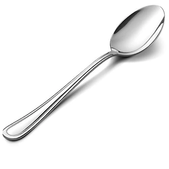 Dinner Spoons Set of 12, E-far 7.9 Inch Stainless Steel Soup Spoons Tablespoons for Home, Kitchen or Restaurant, Non-toxic & Mirror Polished, Easy to Clean & Dishwasher Safe by E-far - Image 1