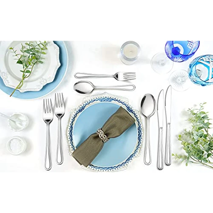 Dinner Spoons Set of 12, E-far 7.9 Inch Stainless Steel Soup Spoons Tablespoons for Home, Kitchen or Restaurant, Non-toxic & Mirror Polished, Easy to Clean & Dishwasher Safe by E-far - Image 7