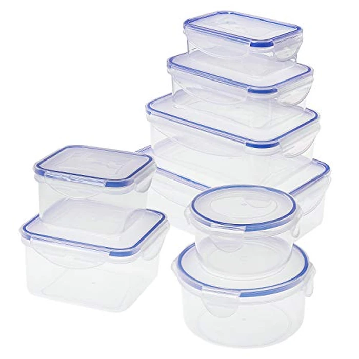 Food Storage Containers with Lids Airtight, Plastic Food Container Set, SIKITUT Airtight Storage Containers(8 Pack) for Home, Kitchen, Leak Proof, BPA-Free by SIKITUT - Used - Very Good condition