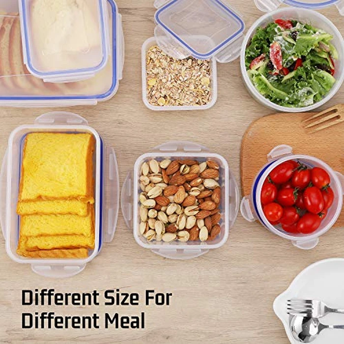 Food Storage Containers with Lids Airtight, Plastic Food Container Set, SIKITUT Airtight Storage Containers(8 Pack) for Home, Kitchen, Leak Proof, BPA-Free by SIKITUT - Image 2