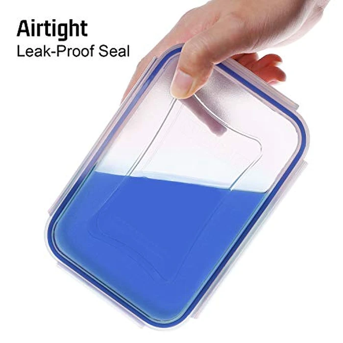 Food Storage Containers with Lids Airtight, Plastic Food Container Set, SIKITUT Airtight Storage Containers(8 Pack) for Home, Kitchen, Leak Proof, BPA-Free by SIKITUT - Image 3
