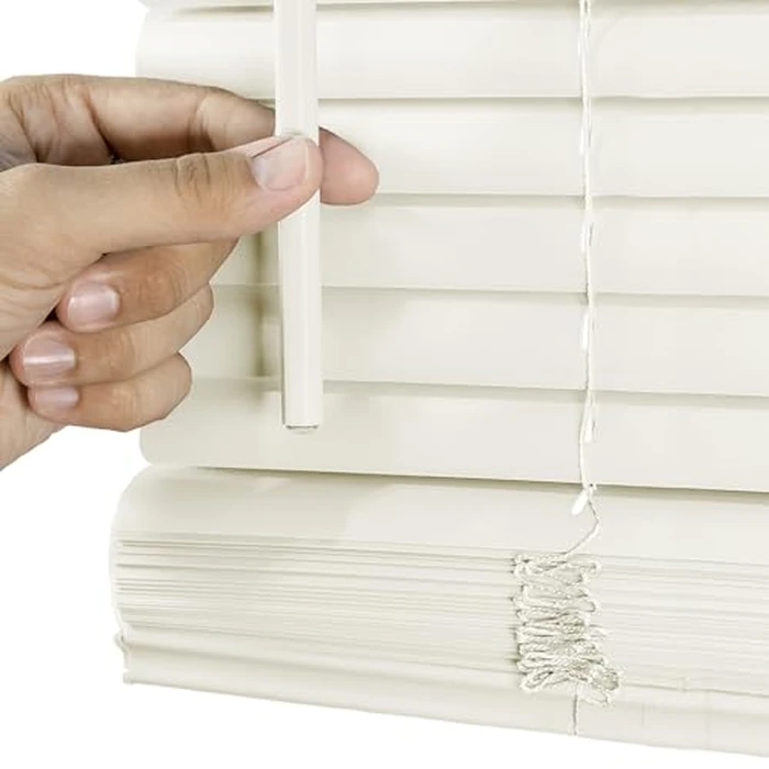 CHICOLOGY Cordless Mini Blinds, 1-Inch Slats, Vinyl Window Shades, Room Darkening & Privacy, Easy Install - Ideal for Windows, Doors, Campers - Alabaster (Commercial Grade), 22" W x 84" H by Chicology - Image 3