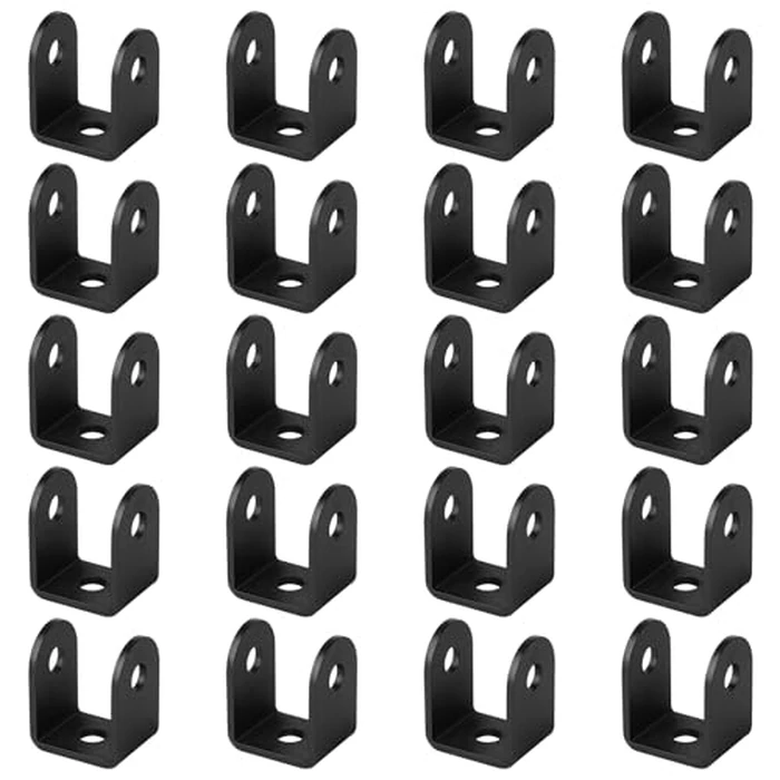 GBGS 20 Pcs Black 1-1/4" U Bracket for Panel,1/8" Thick,Powder Coating by GBGS - Image 3